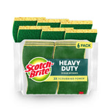 Scotch-Brite Heavy Duty Scrub Sponge – Dishwasher-Safe Sponge Sanitized Up to 20 Times for Hygienic Reuse
