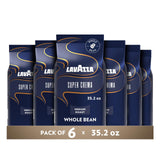 Lavazza Super Crema Medium Roast 6-Pack – Italian Heritage Gift Set for the Sophisticated Home Barista