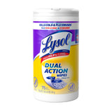 Lysol Dual Action Disinfectant Wipes – Safer Germ-Killing for Family Spaces, EPA-Registered 99.9% Virus Removal