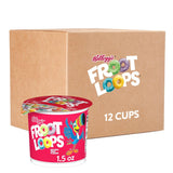 Kellogg's Froot Loops Cereal Cups – Portion-Controlled Breakfast Treat, 12 1.5oz Cups