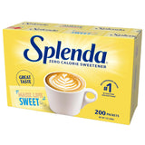 SPLENDA Zero Calorie Sweetener Packets – Patio and Travel-Ready Sweetener, 200 Single-Serve Packets for Coffee On the Go
