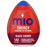 mio Energy Black Cherry Liquid Water Enhancer for Clutter-Free Kitchens, Single 1.62 fl oz Squeeze Bottle, 12 Servings