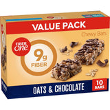 Fiber One Chewy Bars Oats and Chocolate – Soft School Lunchbox Snack for Kids and After-School Cravings, 15 Ct