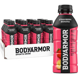 BODYARMOR Sports Drink Strawberry Banana – Pre-Workout Hydration with Coconut Water for Mindful Fitness Routines