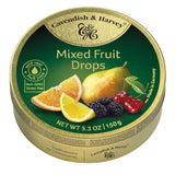 Cavendish & Harvey Mixed Fruit Drops – Premium German Confection in Collectible Gold Tin, 5.3 oz