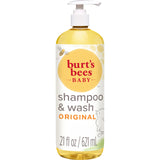 Burt's Bees Baby Wash and Shampoo – Gentle Tear-Free Cleanser for Nursery Bath Time, 21 oz