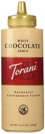Torani White Chocolate Puremade Sauce – High-Volume White Chocolate Sauce for Commercial Espresso Bars, Streamlined Drink & Dessert Service