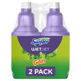 Swiffer WetJet Hardwood Floor Cleaner Refill with Gain Scent for a Calming Post-Meal Kitchen Wind-Down