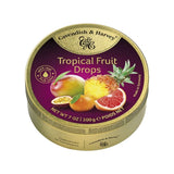 Cavendish & Harvey Tropical Fruit Hard Candy Drops – High-End Confection for the Upscale Home Candy Dish, 7 Ounce Gold Tin