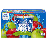 Capri Sun 100% Apple Juice Pouches – Healthier Soda Alternative Drink for Diabetics, 10 Boxes 6 fl oz Each