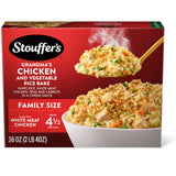 Stouffer's Grandma's Chicken and Vegetable Rice Bake, 36 oz Frozen Family Entrée – Pantry Staple for Cozy Homemade-Style Dinners