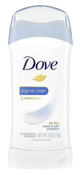 Dove Original Clean Antiperspirant for Women – Reliable 24-Hour Office Day Protection with Invisible No-Mark Finish, 2.6 oz, 6-Pack