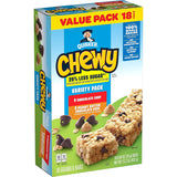 Quaker Chewy Granola Bars 25% Less Sugar – Desk Snack for Work-from-Home Focus, 18 Individually Wrapped