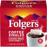 Folgers Coffee Singles – Pre-Measured Single-Serve Bags for Tiny Kitchens and Studio Apartments