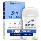 Secret Clinical Strength Clear Gel Antiperspirant – Gym-to-Studio Companion for Active Women, 100HR Workout Protection