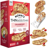 Nonni's Cranberry Thin Addictives – No-Melt Lunchbox Treat for School Snack and After-School Bites