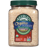 RiceSelect Organic Texmati Brown Basmati Rice – Family-Friendly Whole Grain for Kid Lunch Bowls and Dinner Sides, 32 oz Jar