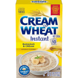 Cream of Wheat Instant Hot Cereal, Bananas and Cream – Kid-Friendly School Lunchbox Packet, 10 Single-Serve Portions