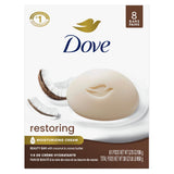 Dove Restoring Beauty Bar Coconut & Cocoa Butter – All-in-One Cleanser for Clutter-Free Bathroom Counters