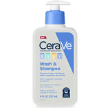 CeraVe Baby Wash & Tear-Free Shampoo – Gentle Daily Hair and Body Cleanser for Kids with Sensitive or Eczema-Prone Skin