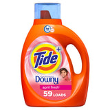 Tide with Downy April Fresh Liquid Laundry Detergent 59 Loads HE Compatible Family Laundry Soap for Nursery and Kids Room Clothing