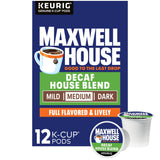 Maxwell House Decaf House Blend K-Cup Pods – Single-Serve Coffee for Uncluttered Apartment Kitchens, 84 ct Box