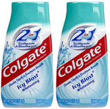 Colgate 2 in 1 Whitening Icy Blast Toothpaste & Mouthwash – Calming Nightly Oral Care Ritual, 2-Pack for Lasting Wellness
