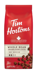 Tim Hortons Whole Bean Original Medium Roast Coffee – Mindful Morning Ritual for Coffee Enthusiasts, 12 oz Bag