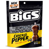 BIGS Sunflower Seeds, Cracked Pepper – 5.35 oz Resealable Bag for Camping and Tailgate Snacking