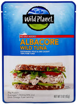 Wild Planet Albacore Tuna Pouch – Single Ingredient Clean Protein for Clutter Free Pantries