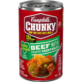 Campbell's Chunky Healthy Request Sirloin Burger Soup – Heat-and-Eat Desk Lunch for Busy Workdays, 18.8 oz Can