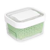 OXO Good Grips GreenSaver Produce Keeper – Large, Neutral White Fridge Organizer for Clutter-Free Counters