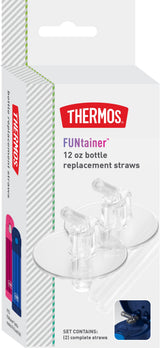 THERMOS FUNtainer 12 oz Replacement Straws – BPA Free Silicone Refills Safe for Developing Teeth and Gums