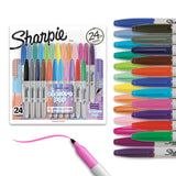 Sharpie Electro Pop Permanent Markers 24 Pack - Office Labeling and File Organization Supply for Workspaces and Shared Mailrooms