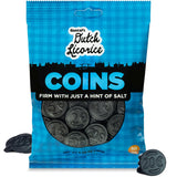 Gustaf's Salted Dutch Licorice Coins - 3 Pack of 5.2oz Bags - Mindful After-Dinner Treat, Vegan Salty Black Licorice for Tea or Coffee Pairing