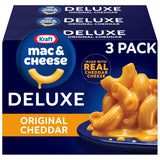 Kraft Deluxe Original Mac & Cheese – Family Weeknight Dinner for Picky Kids, 3-Box Pantry Pack