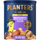 PLANTERS Five-Nut Blend 15.25oz Airtight Canister – Travel-Ready Snack for Family Road Trips and Tailgates