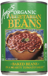 Amy's Organic Vegetarian Baked Beans - 15 oz Kid-Friendly Clean-Ingredient Side for Family Dinner Table
