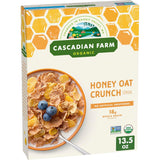 Cascadian Farm Honey Oat Crunch – Non-GMO Organic Breakfast Cereal for the Kids' Table, 13.5 oz