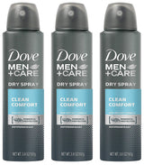 Dove Men+Care Dry Spray Antiperspirant – Clean Comfort Bulk Pack, Thoughtful Birthday Gift for Husband or Brother