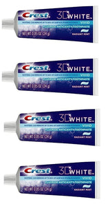 Crest 3D White Vivid Anticavity Toothpaste – 0.85 oz Tubes for a Mindful Oral Care Routine