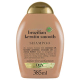 OGX Ever Straight Brazilian Keratin Therapy Shampoo – Mother's Day Self-Care Gift with Tropical Scent, 13 fl oz