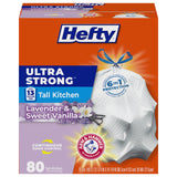 Hefty Ultra Strong 13 Gallon Garbage Bags with Lavender Sweet Vanilla Aroma, Self-Care Scented Drawstring Liners for Family Kitchen