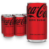 Coca-Cola Coke Zero Sugar Mini-Can 7.5 fl oz, 6 Pack – Guilt-Free Wellness Soda for Calorie-Conscious Home Drinkers