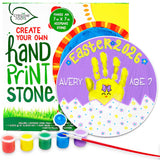 Creative Roots Hand-Painted Garden Stone – Charming Shelf and Mantel Accent for Whimsical Home Decor