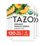 TAZO Organic Green Tea Peachy Green – Thoughtful Birthday Gift for Tea Lovers, Organic Wellness Basket