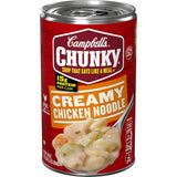 Campbell's Chunky Creamy Chicken Noodle Soup – Warming Tailgate Meal for Cold Game Day, 12 Pack Bulk