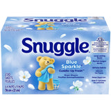 Snuggle Fabric Softener Dryer Sheets, Blue Sparkle Cuddle-Up Fresh, 230 Ct, On-the-Go Odor Eliminator for Camping Gear and Duffel Bags