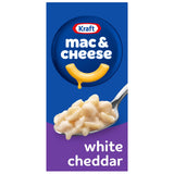 Kraft White Cheddar Mac & Cheese Shell Pasta – Family Dinner Picky Eaters Love, 7.3 oz Box