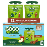 GoGo squeeZ Apple Cinnamon Applesauce Pouches – Lunch Box Snack for Kids, Allergy-Free Fruit Puree Pack of 12